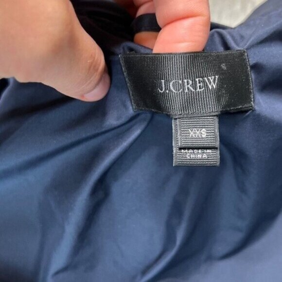 J. Crew Excursion Quilted Down Filled Puffer Vest Size XXS Navy Blue - Picture 6 of 11